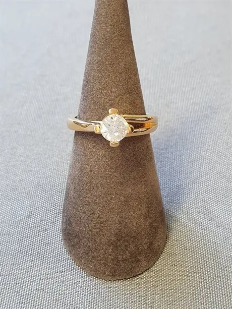 Guldring med cz 18K 180786R