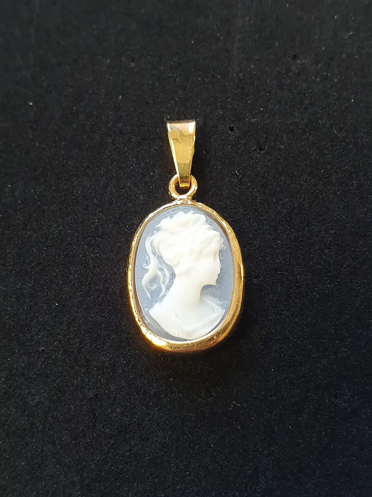 Hänge camé blå 18K 180736H
