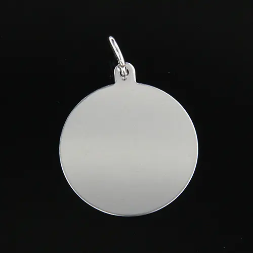 Gravyrbricka 20mm rondell Silver