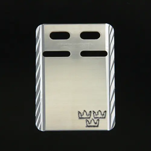 ID-bricka 19x27mm facetterad Silver
