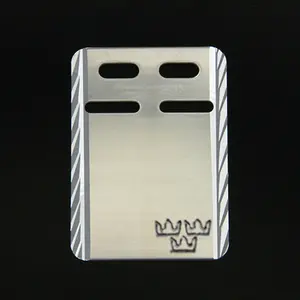 ID-bricka 19x27mm facetterad Silver