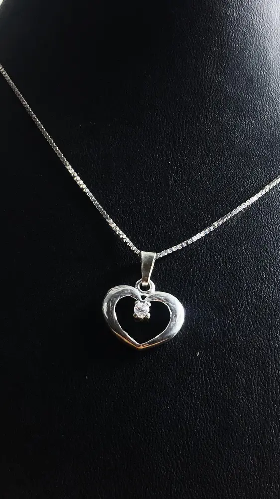 Hjärta med sten silver 9250590H