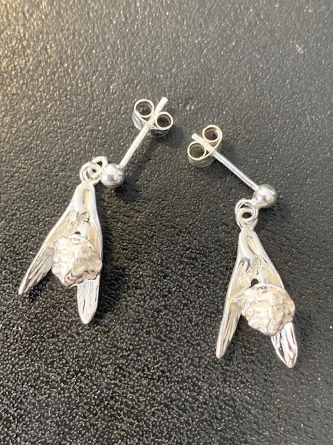 Brunkulla örhänge hängande 925