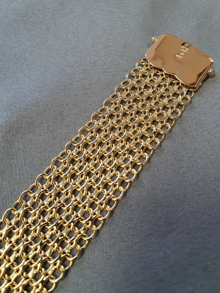 X-länk sexradigt armband 20,5cm 70,7gr 18K