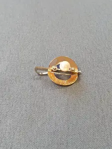 Hängsmycke m pärla och cz sten2,0gr 18K