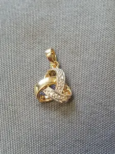 Evighetsknut m cz stenar 18K