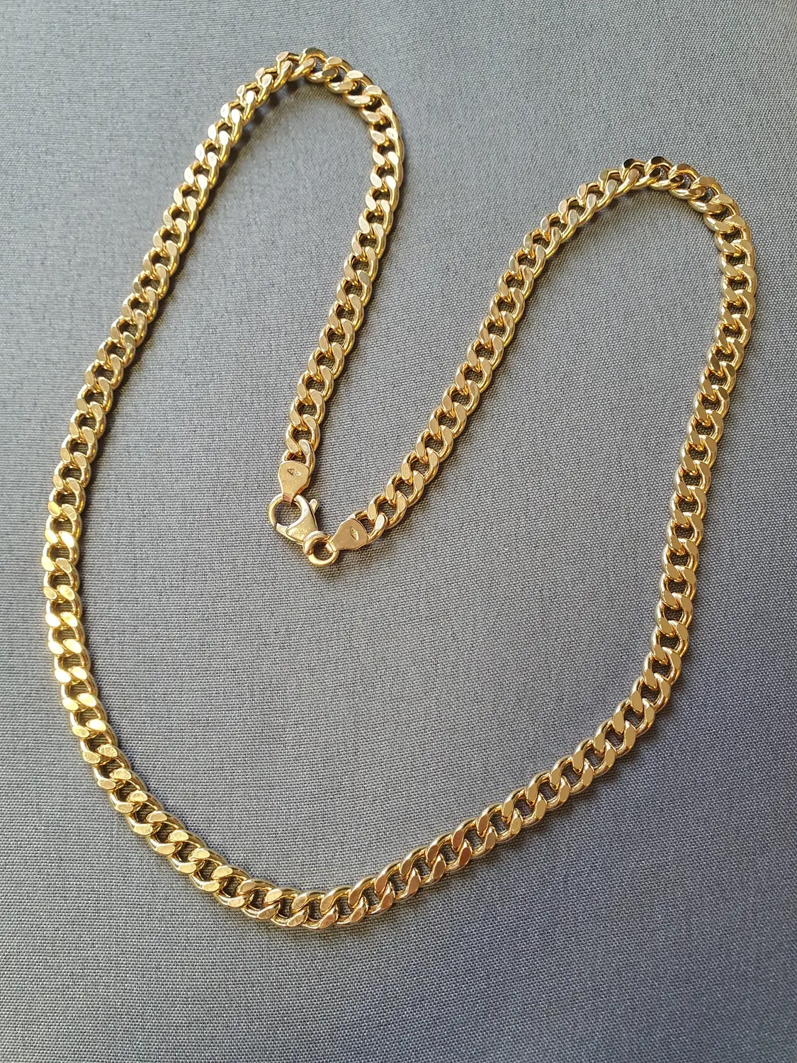Pansar halsband ihåligt 56cm 34,5gr 18K