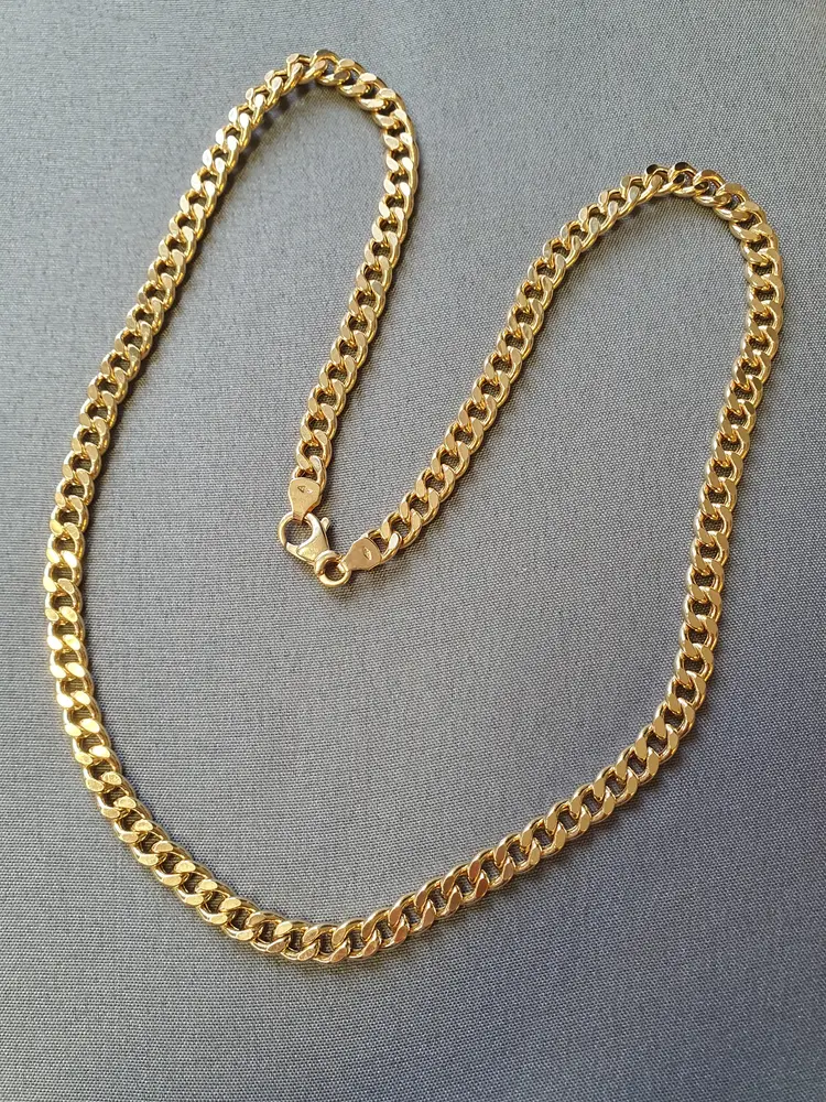 Pansar halsband ihåligt 56cm 34,5gr 18K