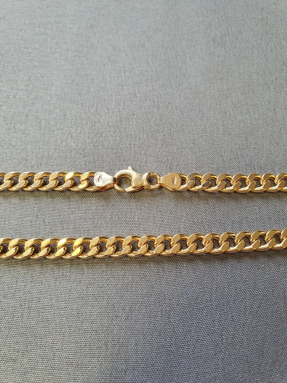 Pansar halsband ihåligt 56cm 34,5gr 18K