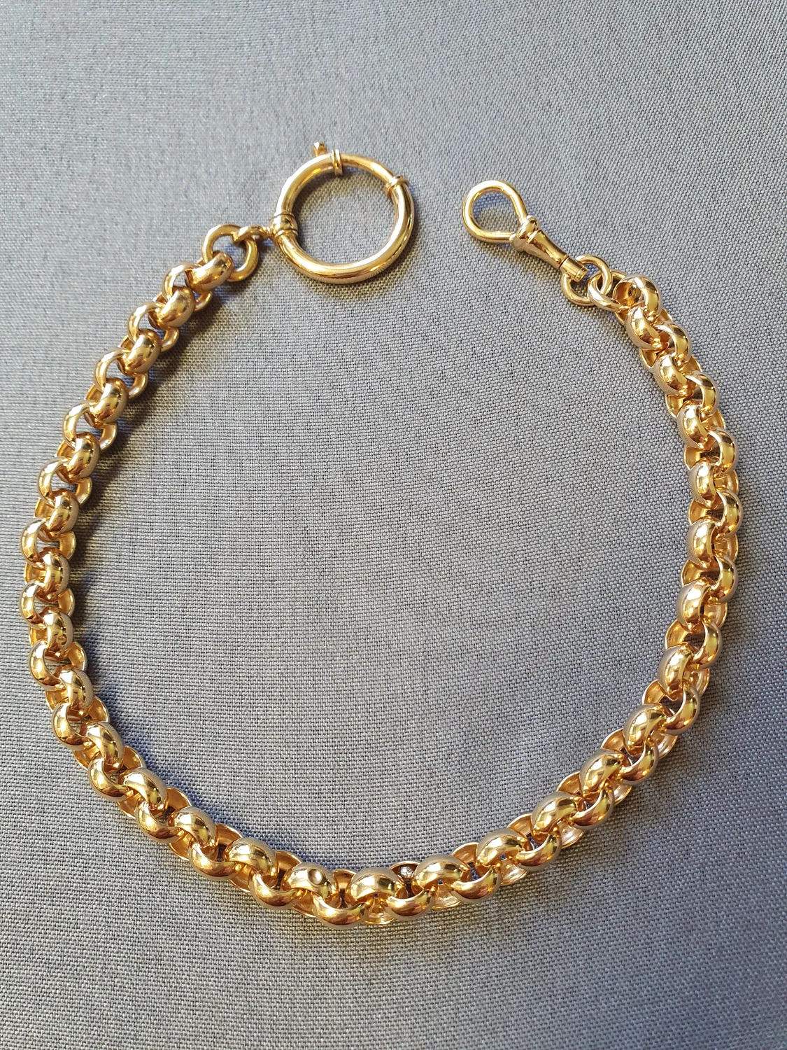 Klockkedja ärtlänk 27,5cm 16,5gr 18K