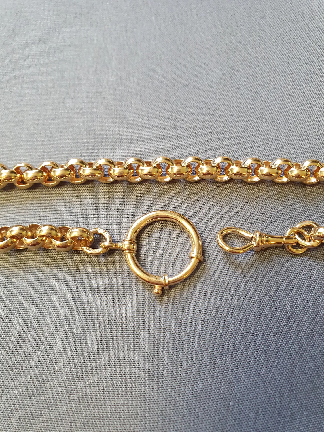 Klockkedja ärtlänk 27,5cm 16,5gr 18K