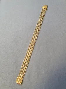 X-länk armband tvåradigt 18,5cm  22,1gr 18K