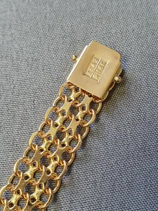 X-länk armband tvåradigt 18,5cm  22,1gr 18K