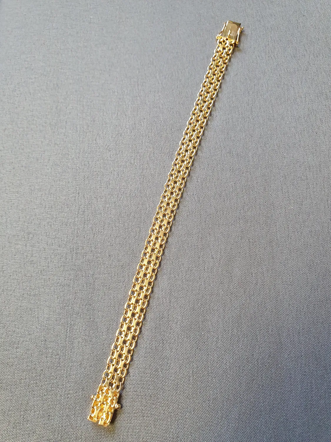 X-länk armband tvåradigt 17,5cm 15,8gr 18K