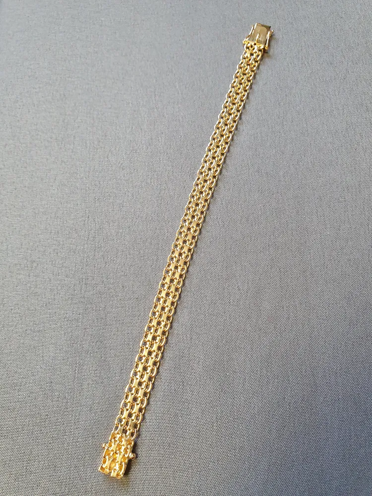 X-länk armband tvåradigt 17,5cm 15,8gr 18K