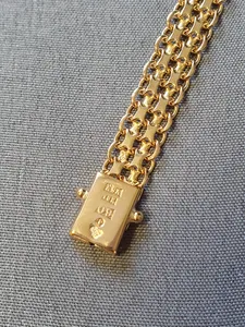 X-länk armband tvåradigt 17,5cm 15,8gr 18K