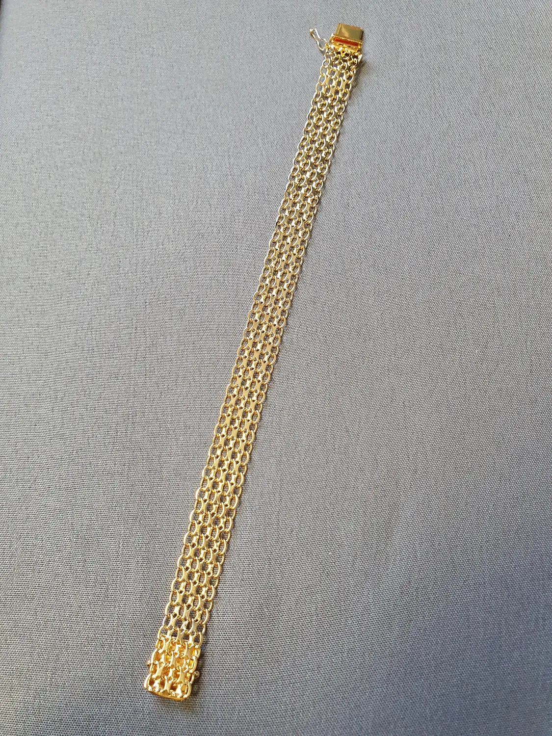 X-länk armband treradigt 19cm 14,8gr 18K