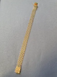 X-länk armband treradigt 19cm 14,8gr 18K