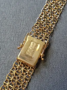 Urband x-länk m stav treradigt 17,5cm 15,6gr 18K