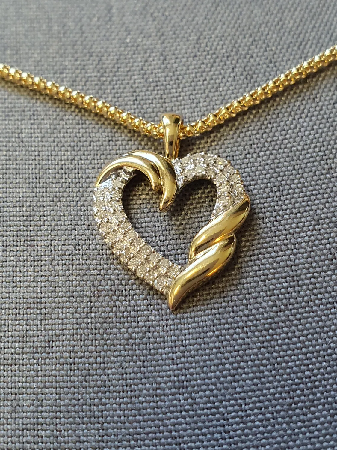 Halsband m hjärta 45cm 5,0gr 18K