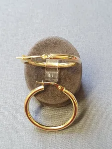 Örhängen rörcreoler, ihåliga 2,2gr 18K
