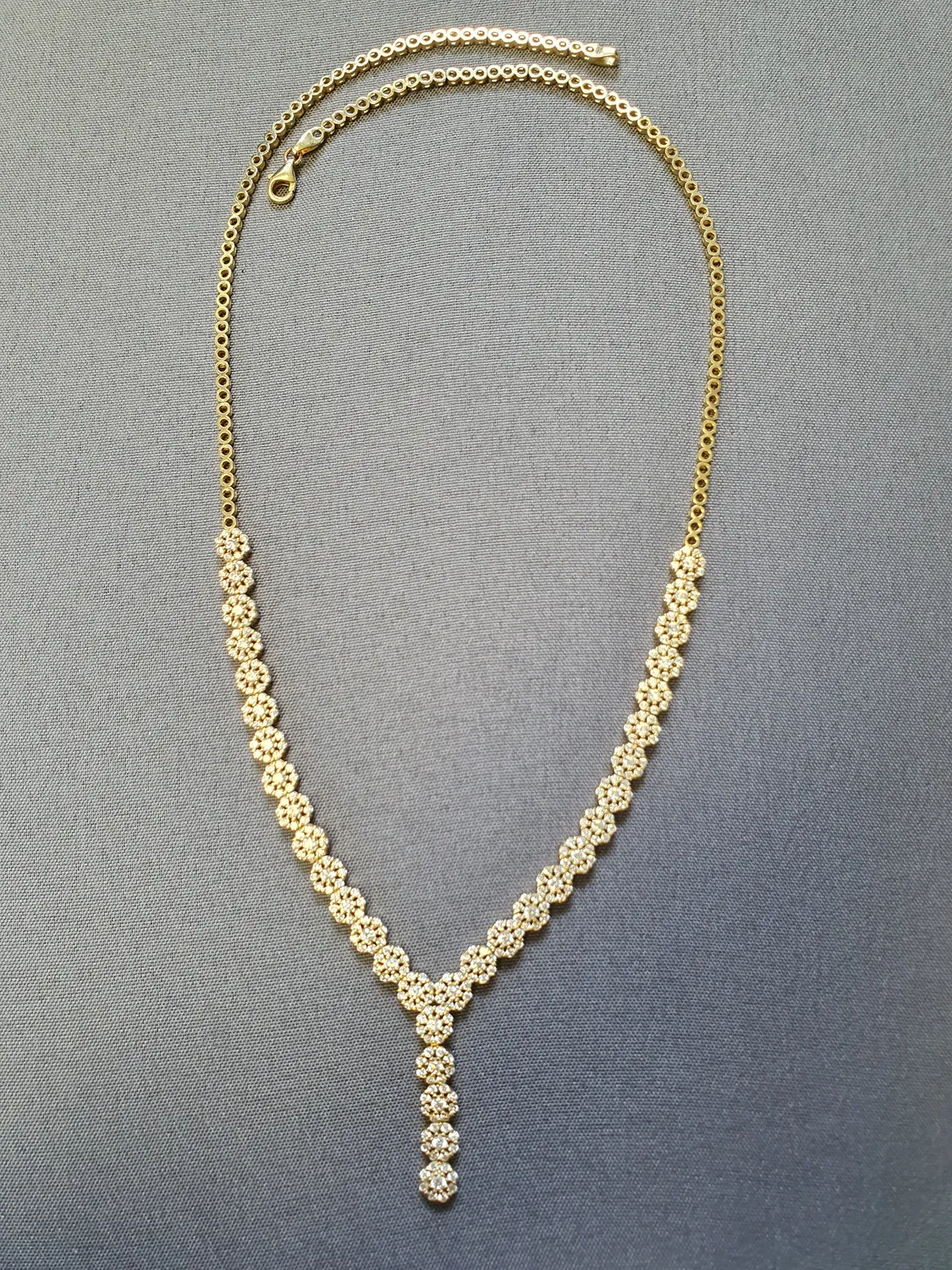 Smyckescollie m cz stenar 15,7gr 45cm 14K