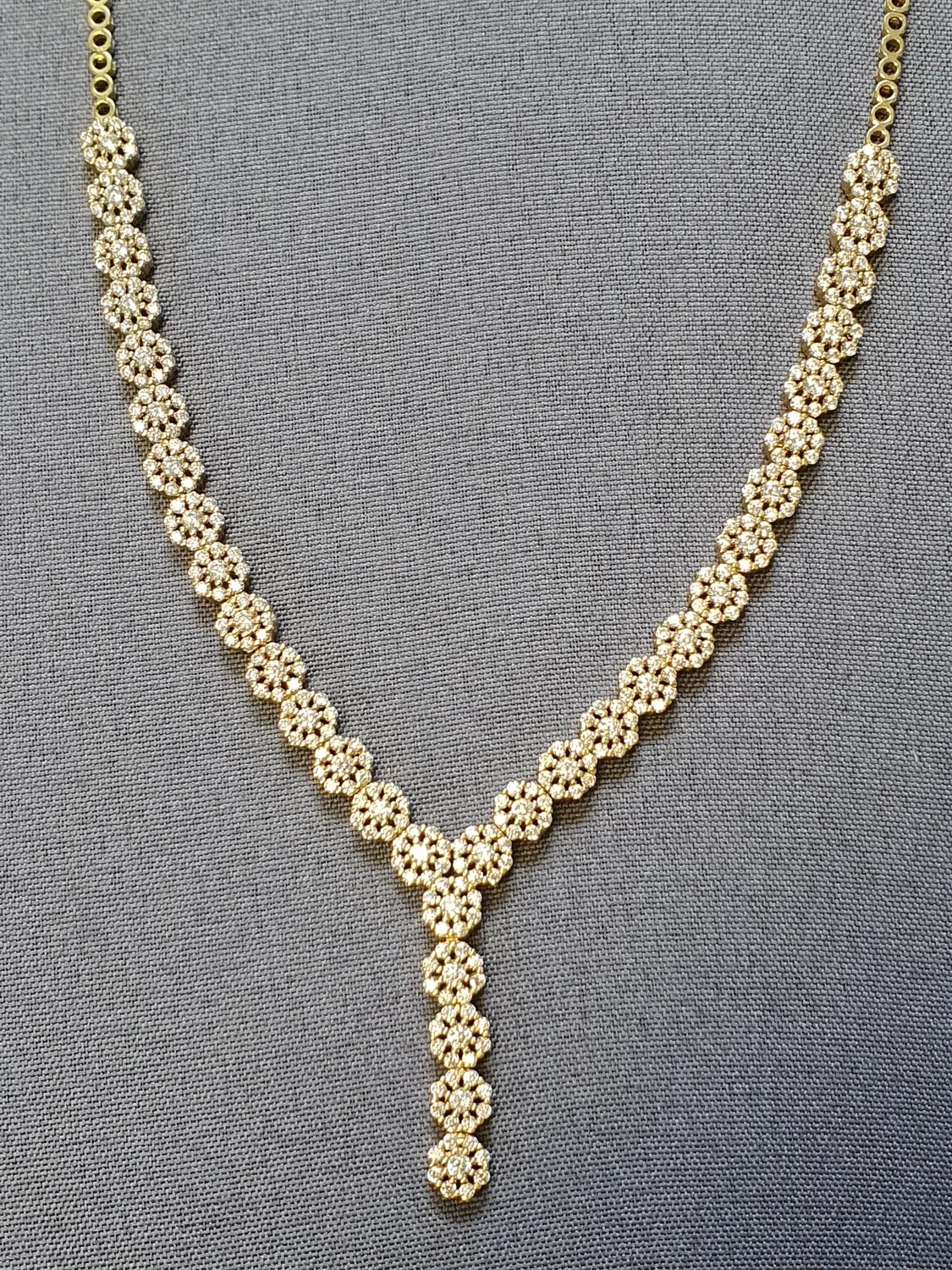 Smyckescollie m cz stenar 15,7gr 45cm 14K