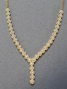 Smyckescollie m cz stenar 15,7gr 45cm 14K