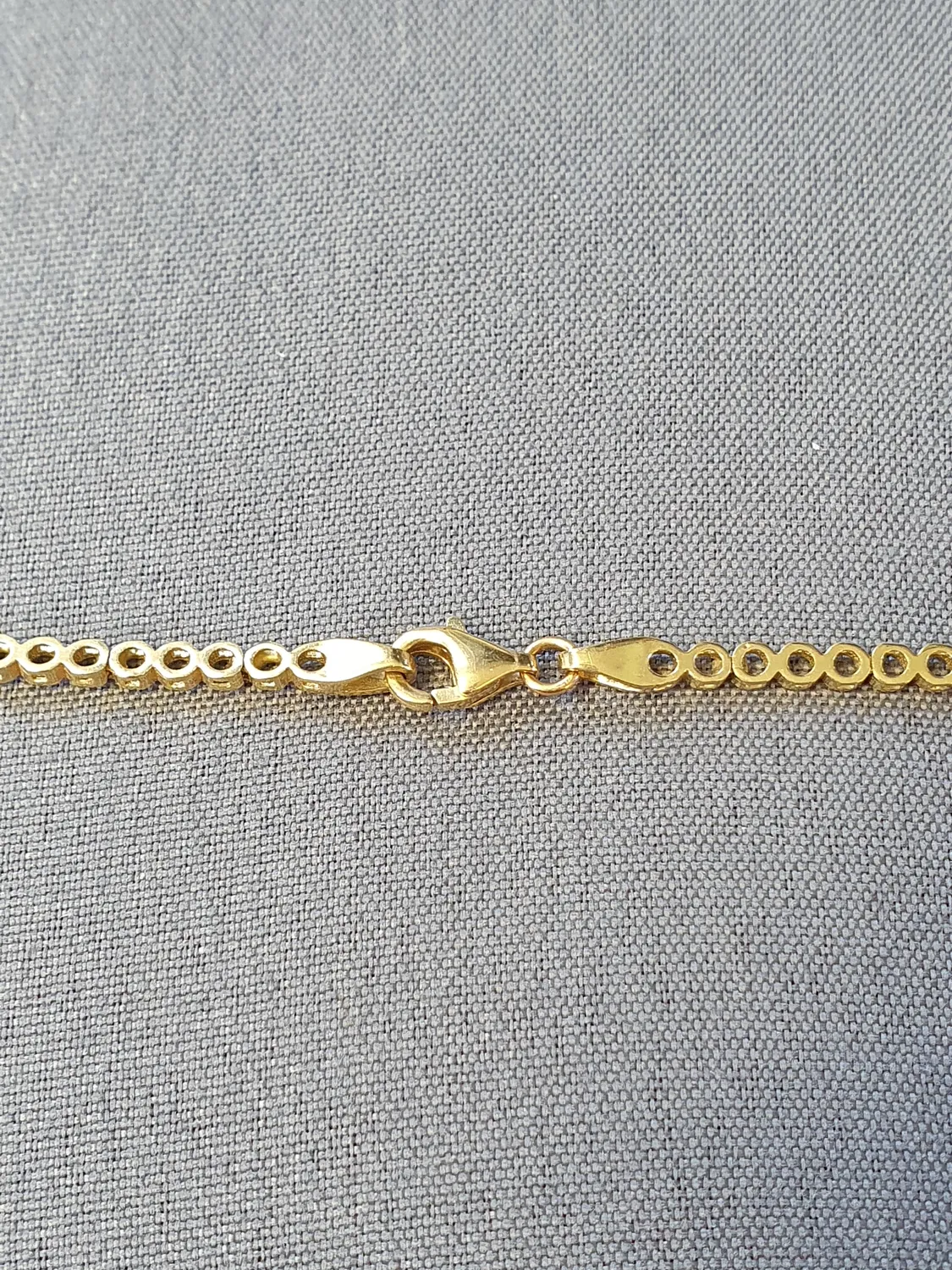 Smyckescollie m cz stenar 15,7gr 45cm 14K