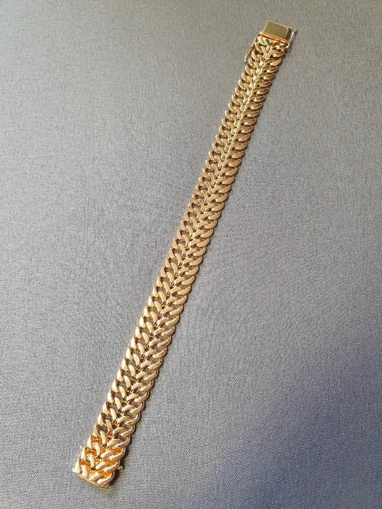 Fiskben armband 18,5cm 47,5gr 18K
