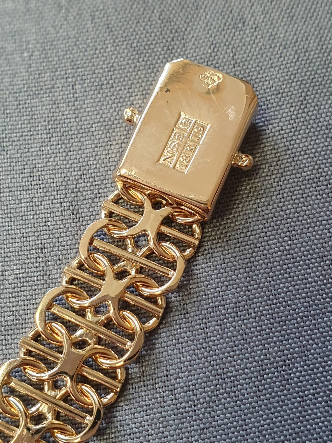 X-länk armband m stav 19cm 25,5gr 18K