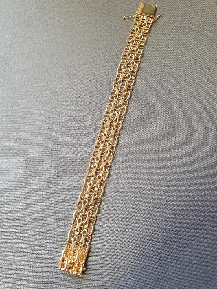 X-länk armband m stav 19,5cm 41,7gr 18K