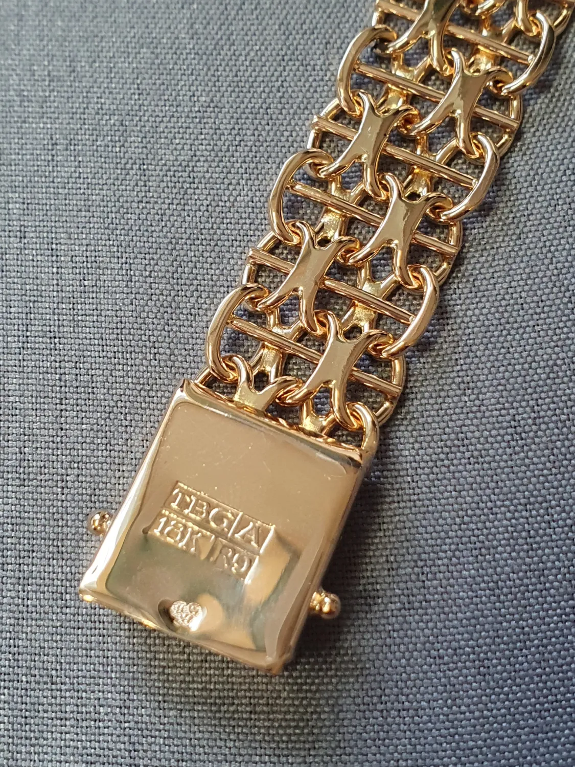 X-länk armband m stav 19,5cm 41,7gr 18K