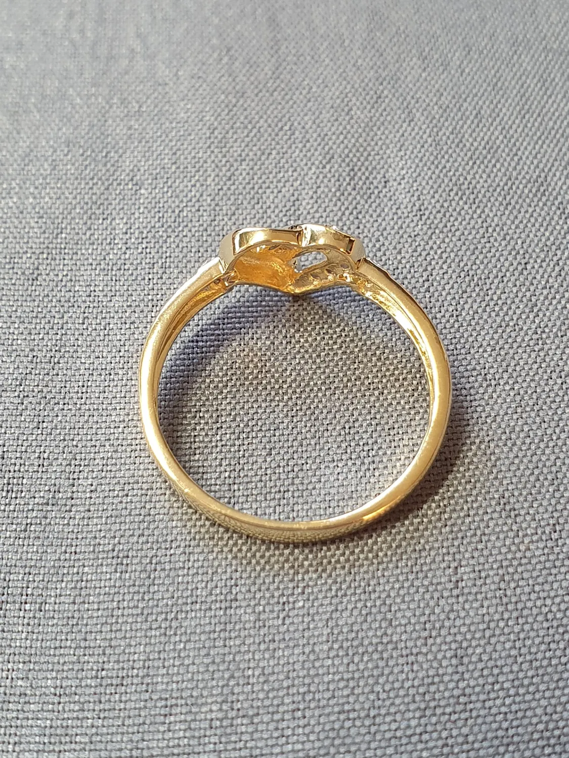 Hjärtring med stenar 56,0 2,8gr 18K