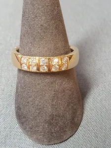 Ring m diamanter 58,0 8,4gr 18K