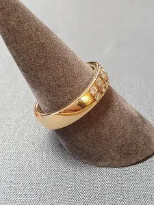 Ring m diamanter 58,0 8,4gr 18K