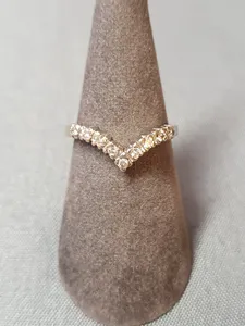 Ring m diamanter 54,0 2,3gr 18K vitguld