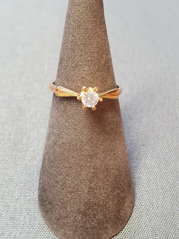 Enstensring med 4mm cz 18K 180773R