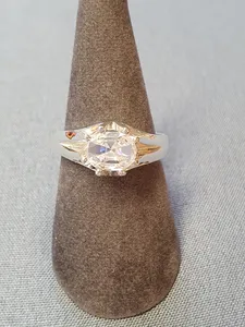 Silverring m oval cz sten 9250112R