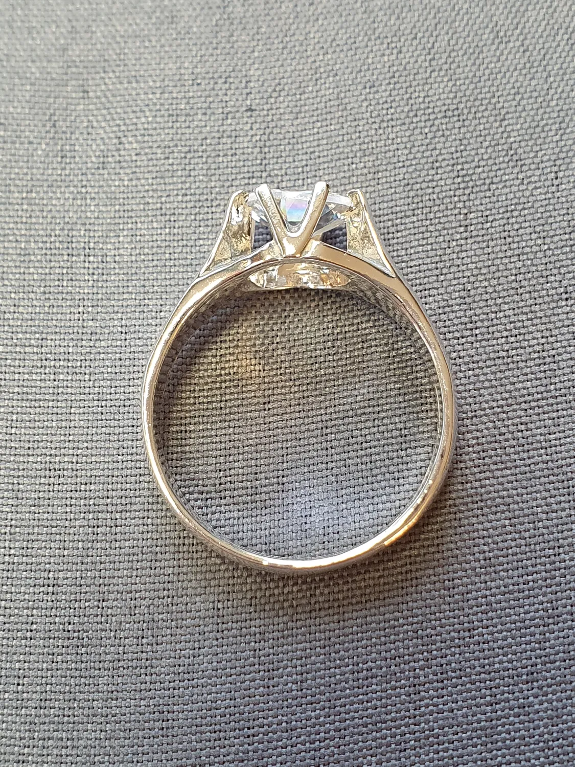 Silverring m oval cz sten 9250112R