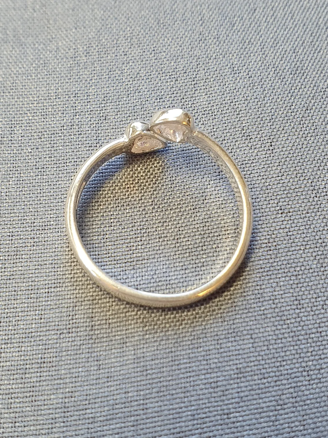 Silverring med två hjärtan 9250415R