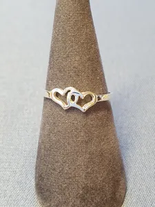 Silverring med två hjärtan 9250775R