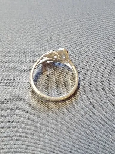 Silverring halv blomma 9250737R