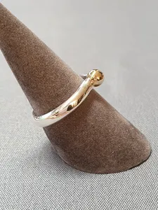 Silverring m 5mm guldkula i 14K 9250416R