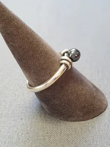 Silverring oxiderad m hematit 9250351R