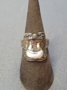 Ring m cowboy sadel oxiderad 9250724R