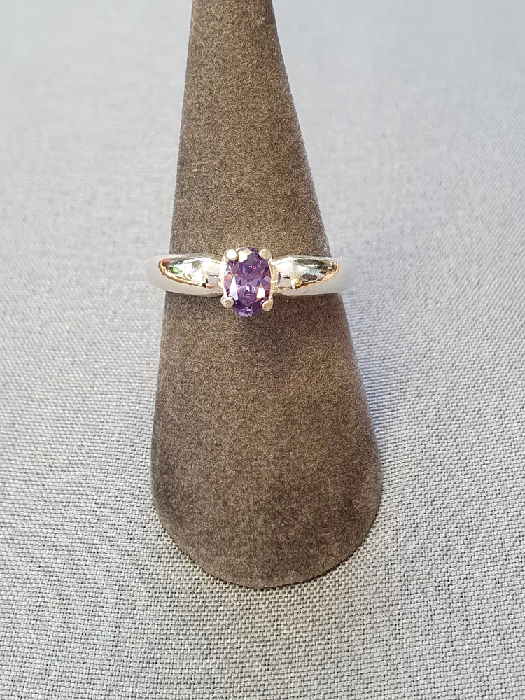 Ring m lila cz sten 9250480R-lila