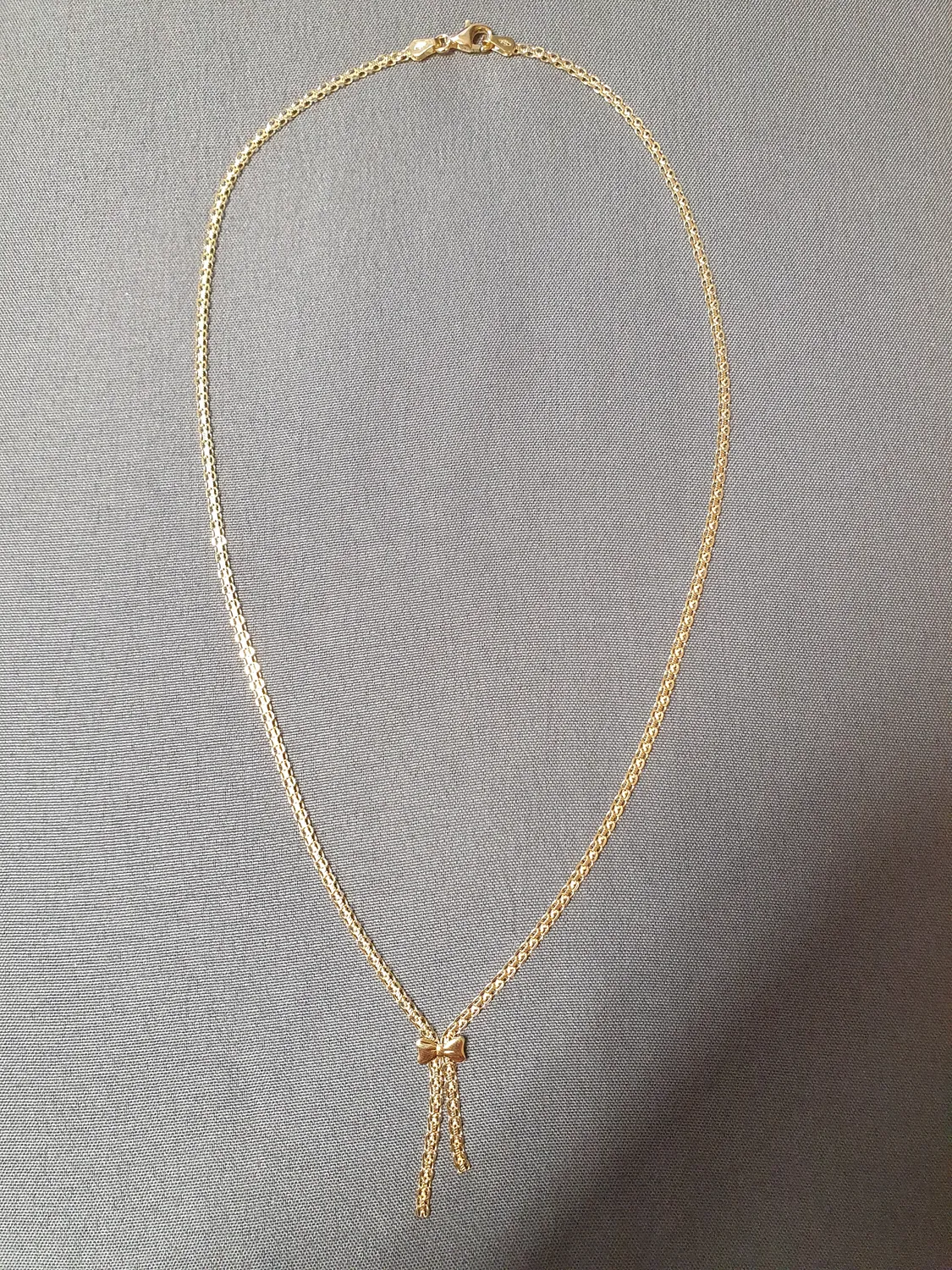 X-länk halsband pressad med rosett 42cm 5,0gr 18K