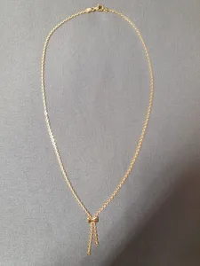 X-länk halsband pressad med rosett 42cm 5,0gr 18K