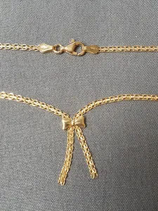 X-länk halsband pressad med rosett 42cm 5,0gr 18K